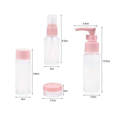 VIDHYADEVAM Travel Bottles Set Travel Bottles & Containers, Refillable Small Mini Empty Plastic Pump/Spray/Squeeze Bottles for Cosmetic and Travel Toiletries with Storage Bag