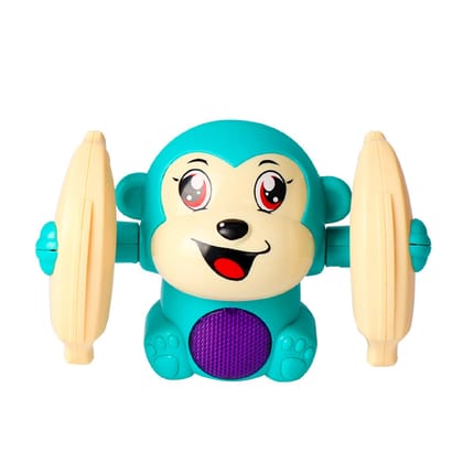 KTRS Enterprise Electric Tumbling Monkey Cartoon Tumbling Induction Banana Monkey Light Music Children Baby Toys