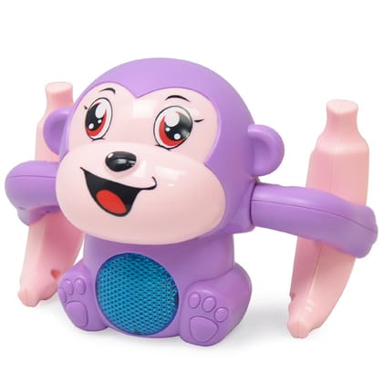 KTRS Enterprise Electric Tumbling Monkey Cartoon Tumbling Induction Banana Monkey Light Music Children Baby Toys