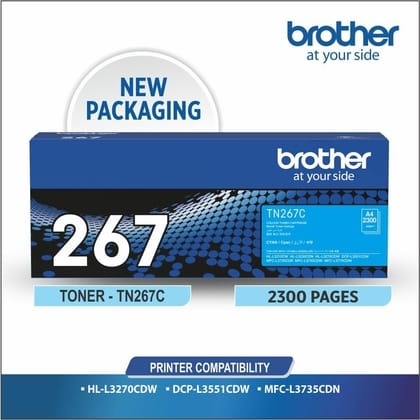 Brother TN 267 Cyan Toner Cartridge