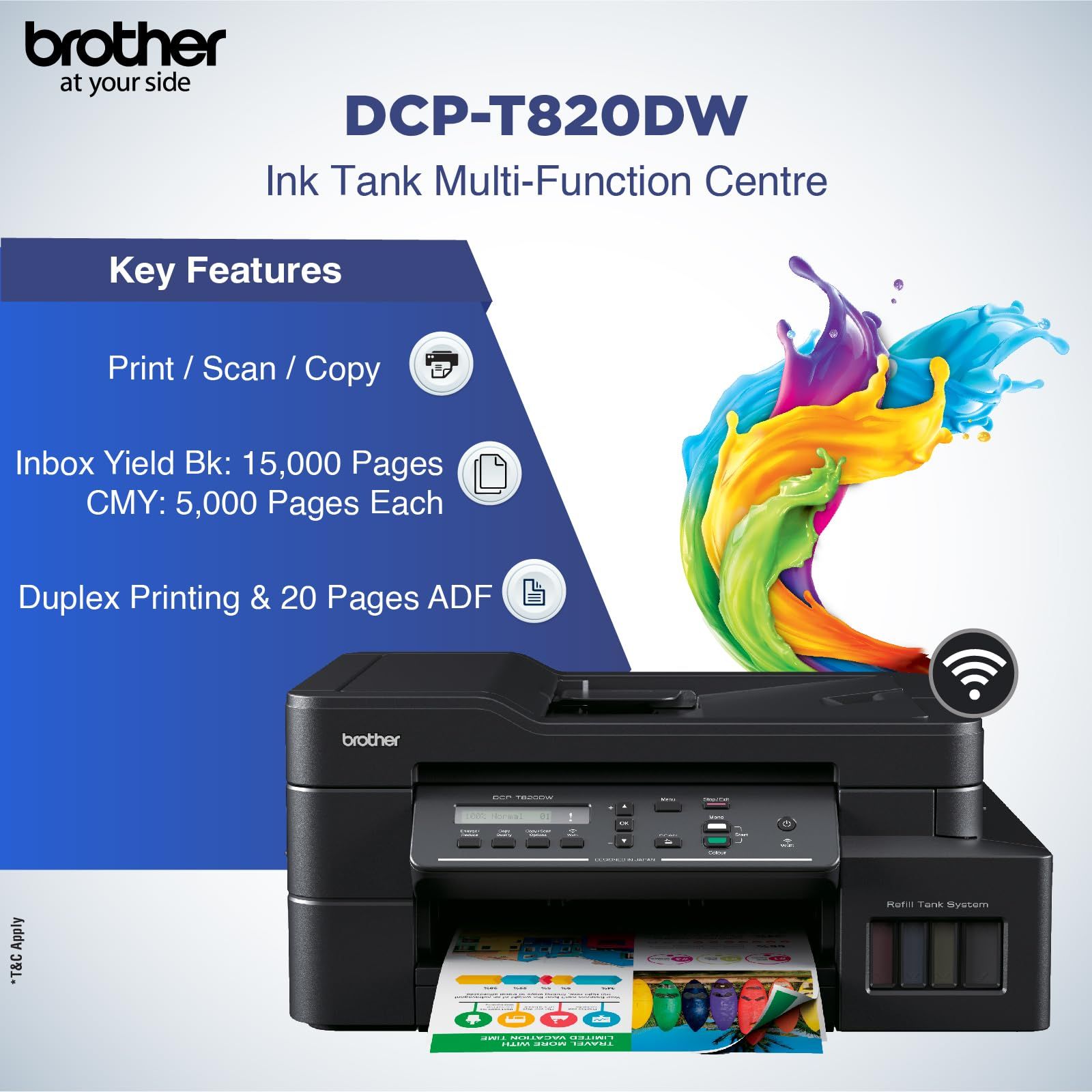 Brother DCP-T820DW MFM printer