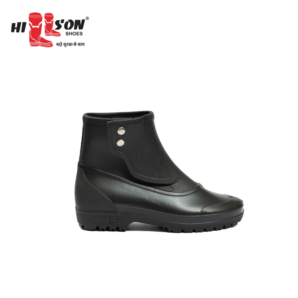 Hillson Soft Toe Rubber Safety Shoe (Black, S1, Size 5)