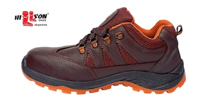 Swaag Steel Toe Leather Safety Shoe (Brown, S1, Size 10)