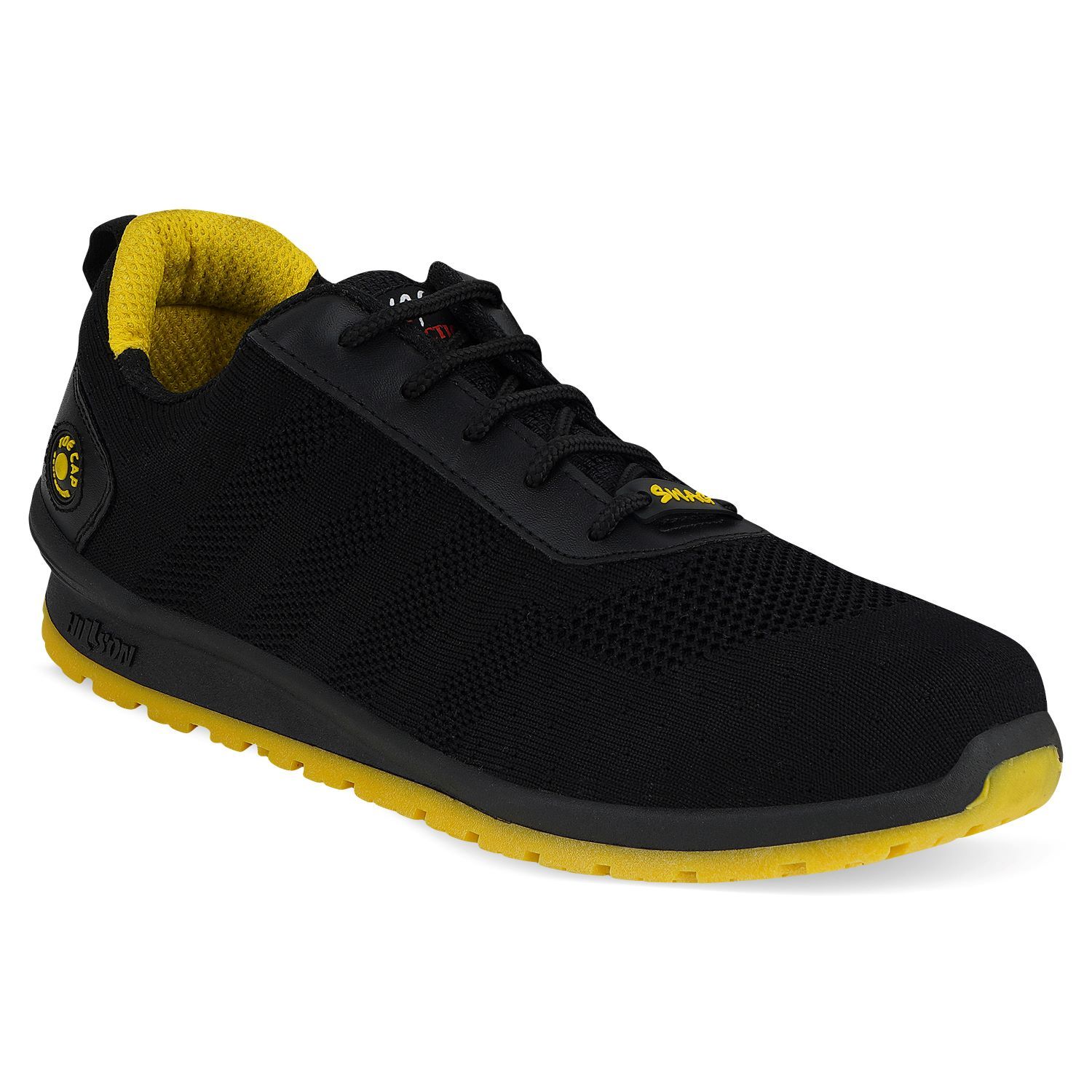 Hillson Steel Toe Synthetic Leather Safety Shoe (Yellow, S1, Size 9)