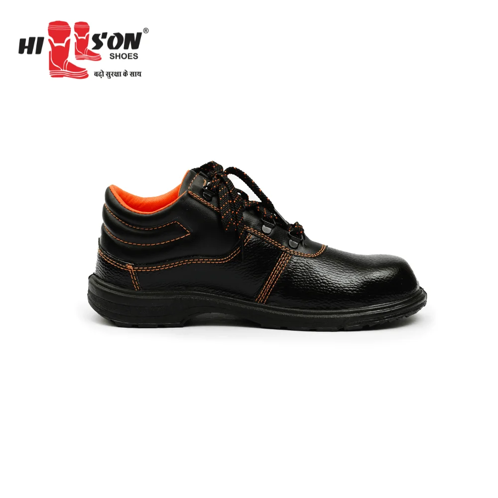 Hillson Steel Toe Synthetic Leather Safety Shoe (Black, S1, Size 6)