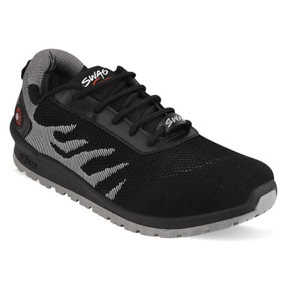 Hillson Steel Toe Synthetic Leather Safety Shoe (Black, S1, Size 8)