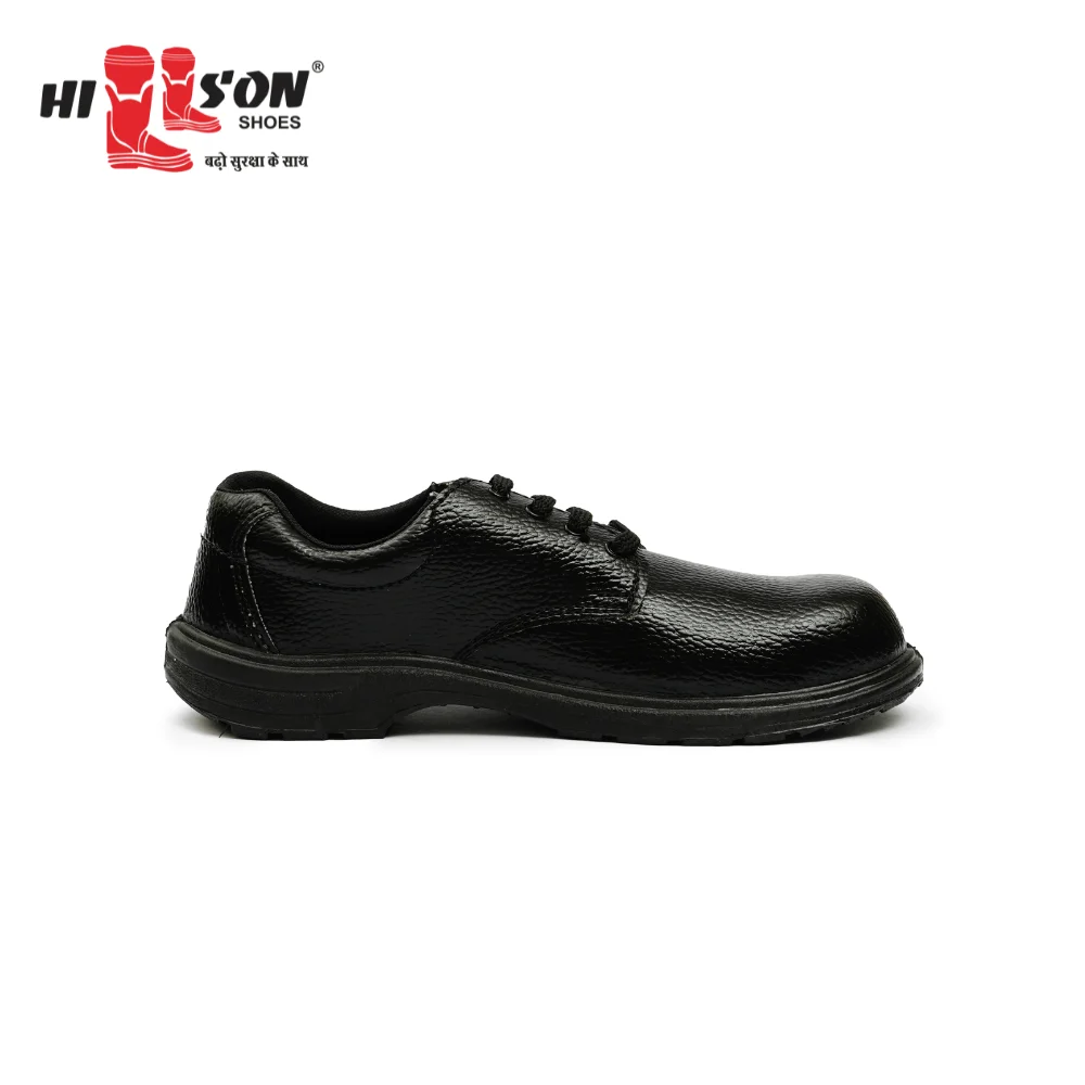 Hillson Steel Toe Synthetic Leather Safety Shoe (Black, S1, Size 6)