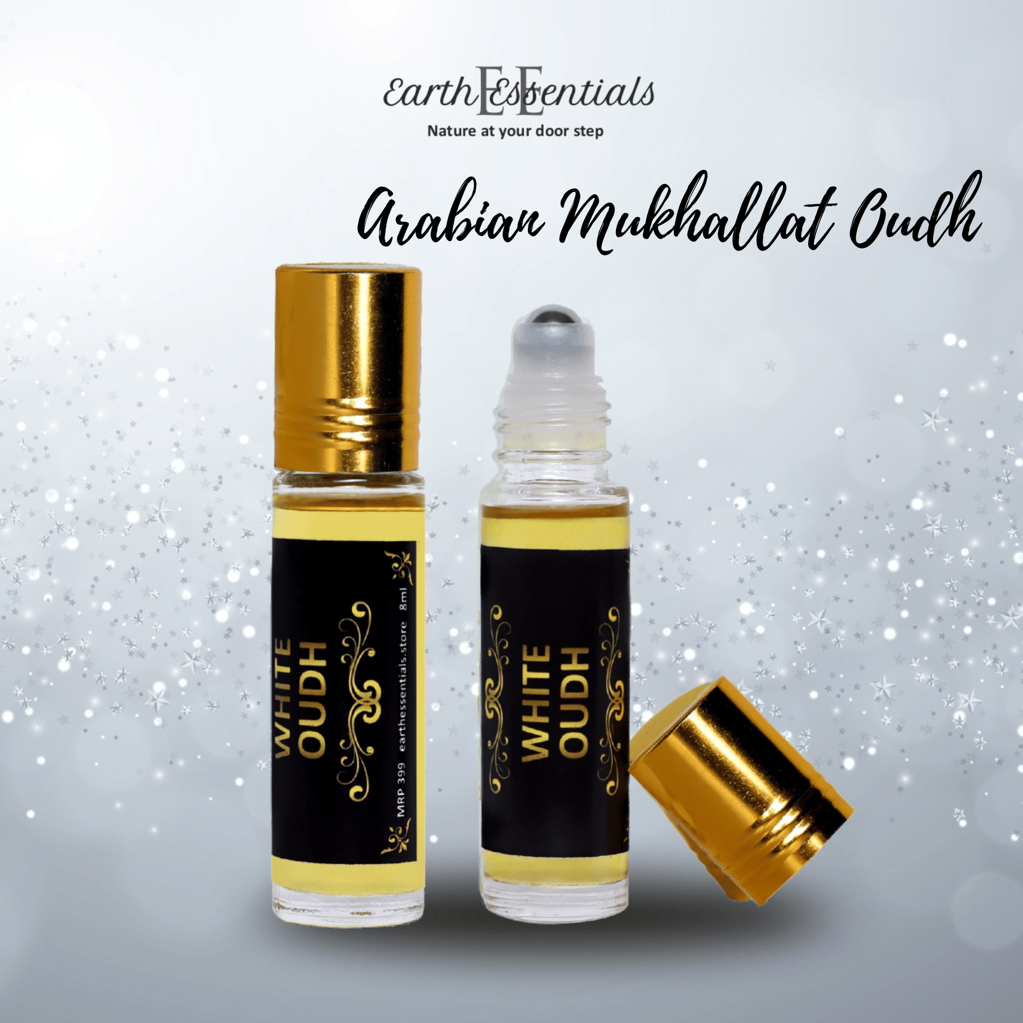 White oud attar Mukhallat Non Alcoholic Roll-On Attar Perfume 8 ml