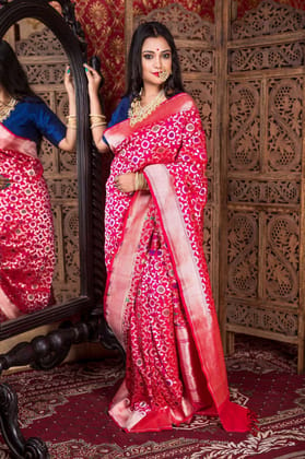 Pure Silk Banarsi Saree with Rajgharana Work - Atulya Karigari