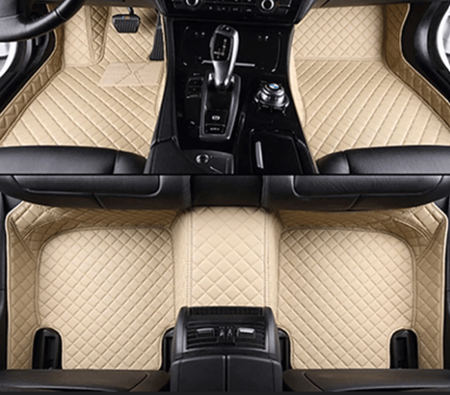 Fully Surrounded Car Leather Floor Mat Pad All Weather Protection