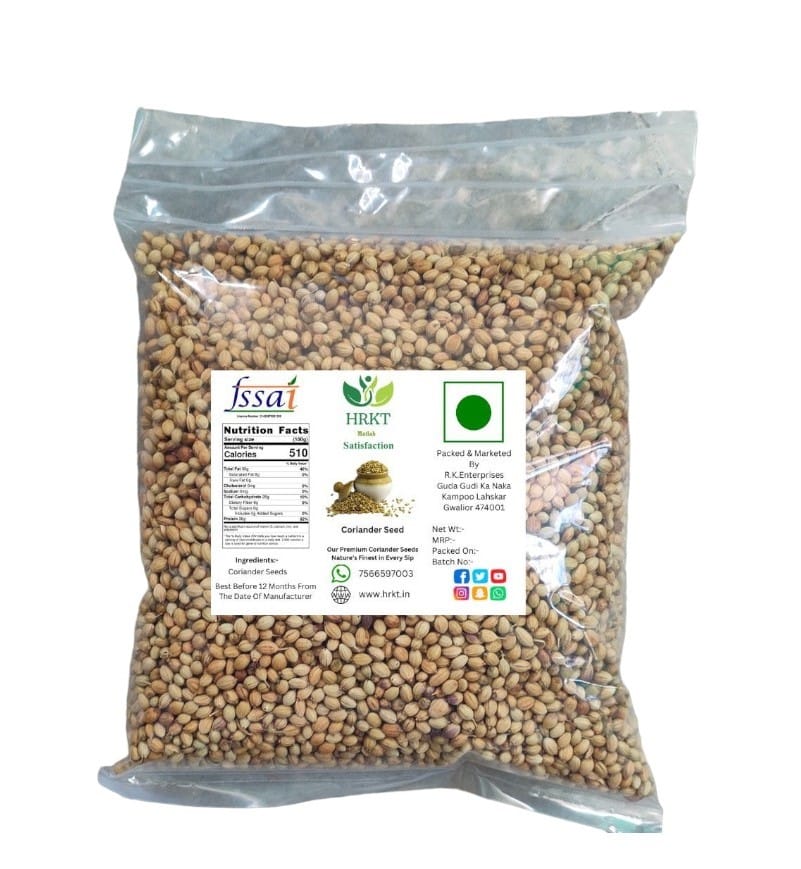 HRKT Handpicked Whole Coriander Seeds | Khada Dhania | Sabut Dhania