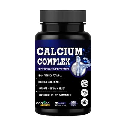 Adorreal Calcium Complex Supplement |60 Capsules| for Strong Bone Health