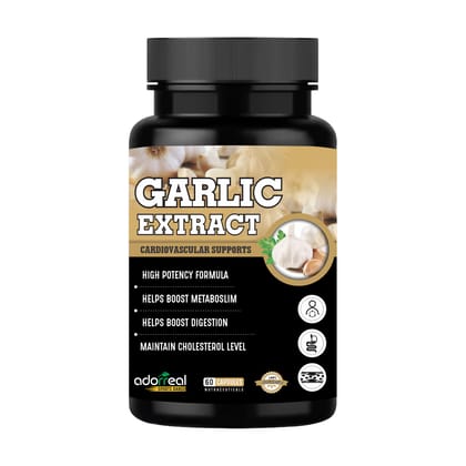 Adorreal Garlic Extract |60 Capsules| Supports Healthy Cholesterol Levels