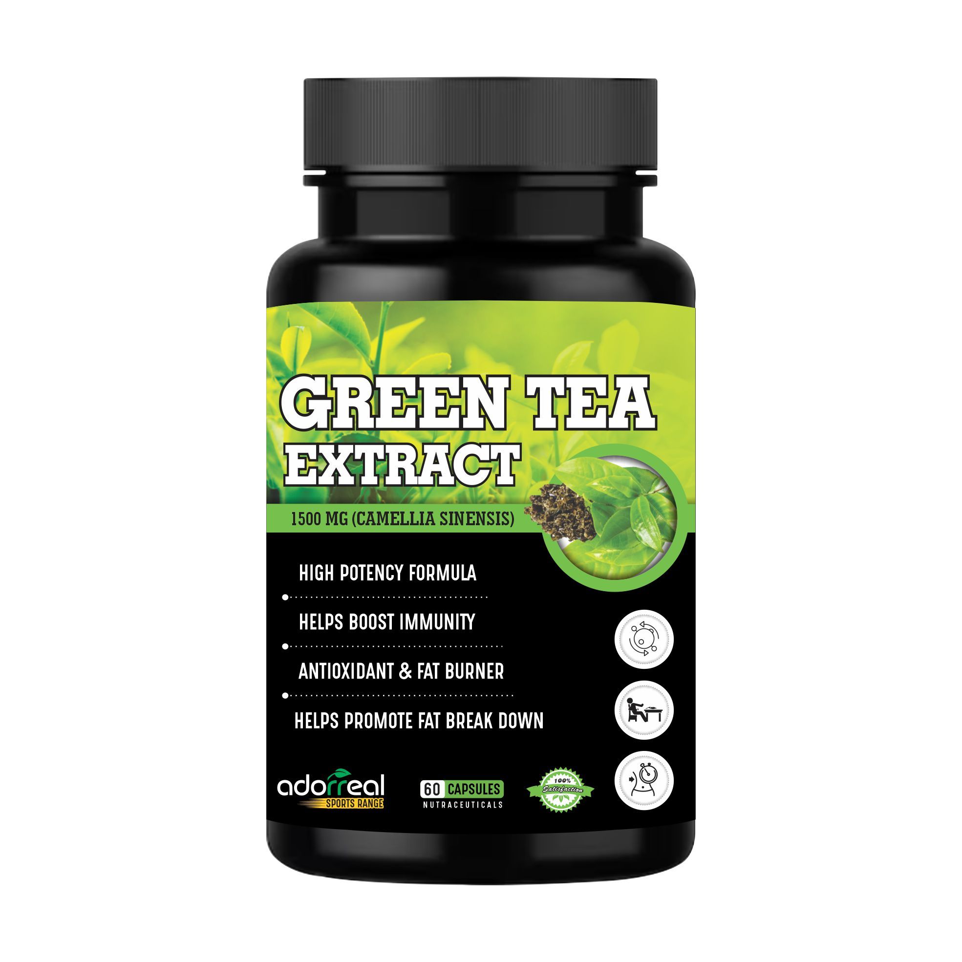 Adorreal Green Tea Extract | 60 Capsules | Supports Weight Management