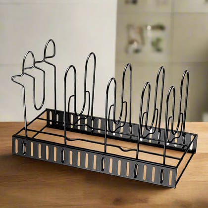 Black Metal Pot and Pan Organizer Rack