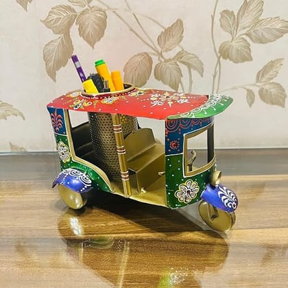 CHANDRA Craft House Rajasthani Tuk Tuk Metal Item, Pen Holder, Flower Vase, Collector Item, Gift Idea, Vintage Collection, Home Decor, Centerpiece, Office Decor