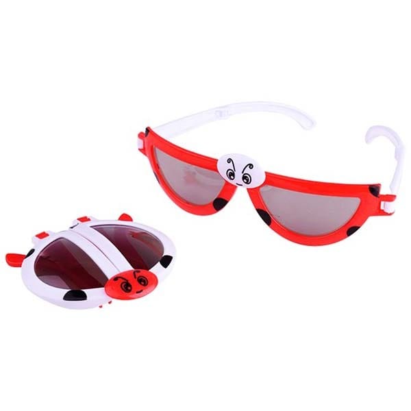 Lady Bugs Design Folding Sun Glasses goggles For Kids Patta blister card pack