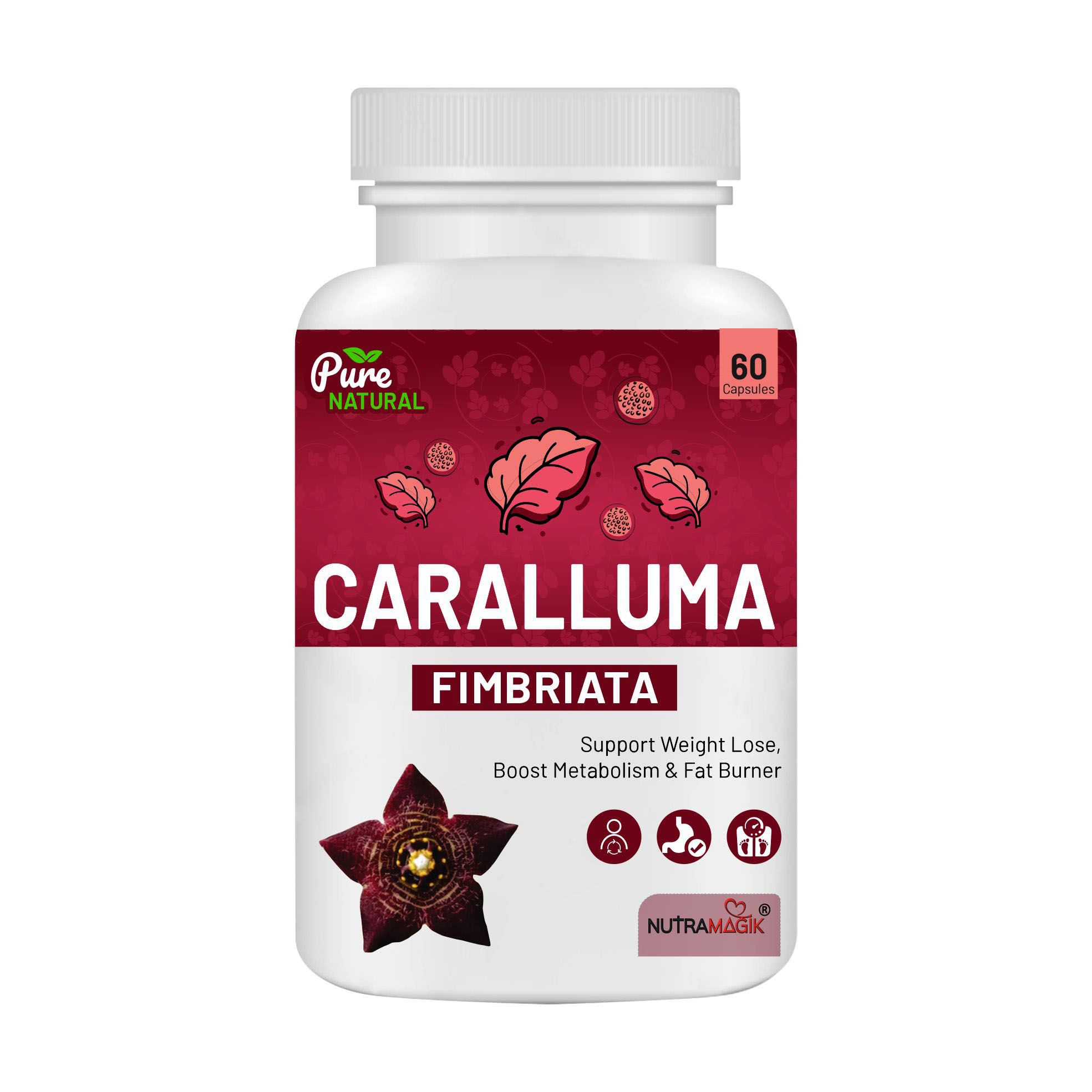 Nutramagik  Caralluma Fimbriata: Support Weight Loss, Boost Metabolism & Fat Burner - 60 Capsules