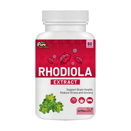 Nutramagik Rhodiola Extract  60 Capsules - Supports Brain Health, Reduces Stress and Anxiety