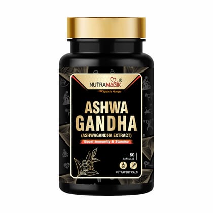 Nutramagik  Ashwagandha (Withania somnifera) Extract- 60 Capsules - Boost Immunity & Stamina