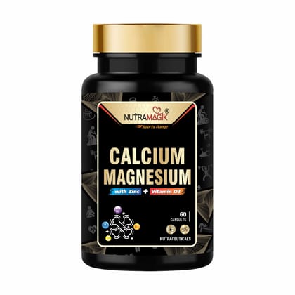 Nutramagik Calcium Magnesium with Zinc and Vitamin D3 - 60 Capsules