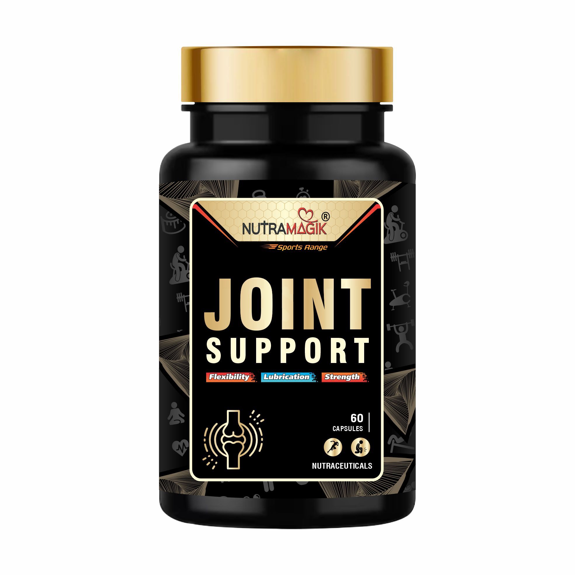 Nutramagik Joint Support - Flexibility, Lubrication, Strength - 60 Capsules with Glucosamine,Chondroitin, MSM, and Turmeric