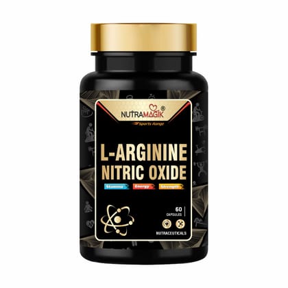 Nutramagik L-Arginine Nitric Oxide - Stamina, Energy, Strength - 60 Capsules