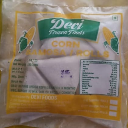  Devi Frozen Foods Corn Samosa Rolls - 250gm