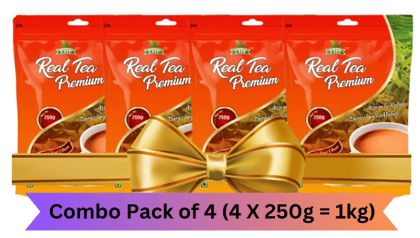 THF Real Tea Premium Dust- 250g, Strong Flavor Chai, Tasty & Refreshing Aromatic Assam ki Kadak Darjeeling ki Mehek Premium Dust (Pack of 4)