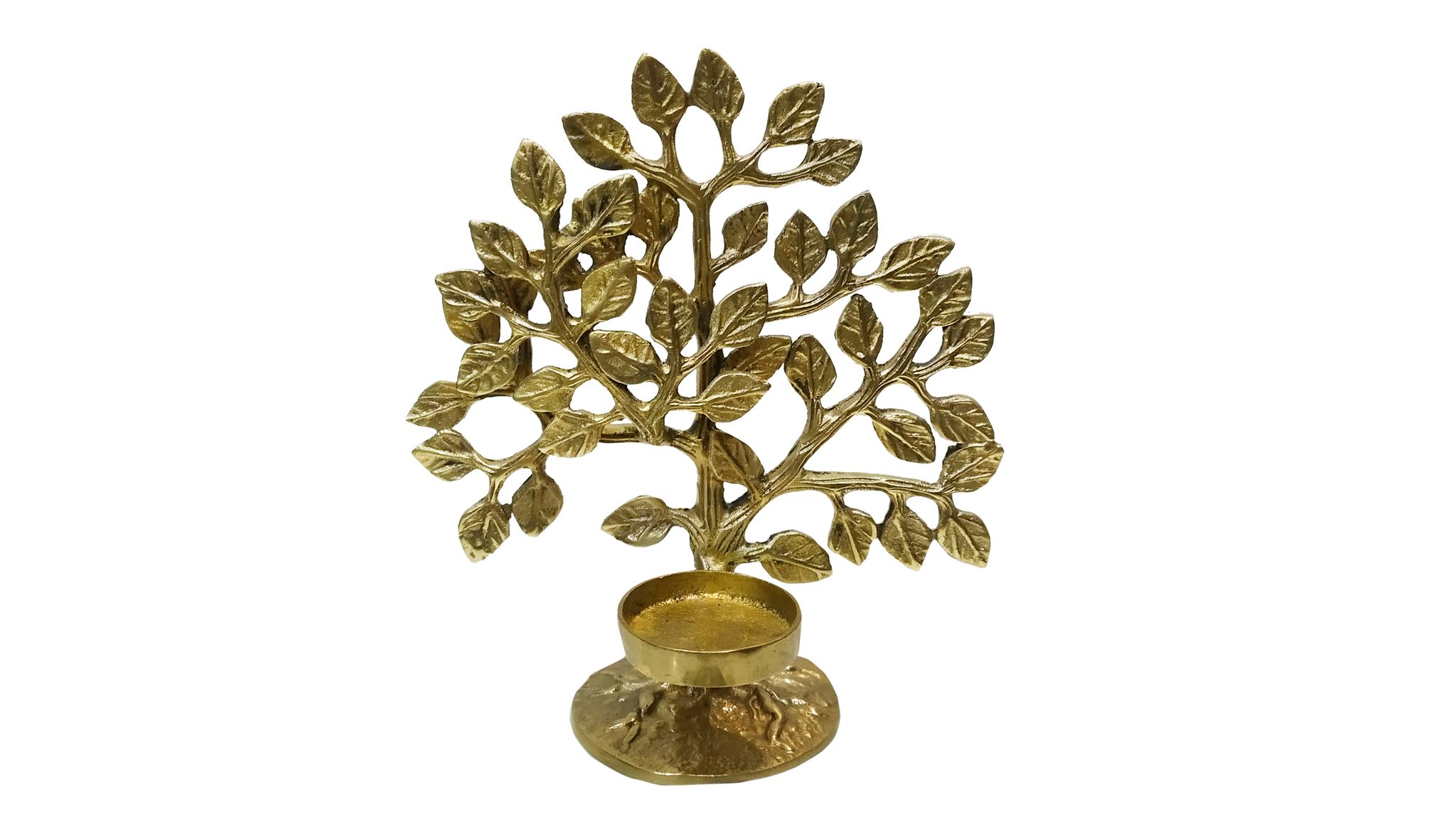 Handcrafted Brass Tree Shaped Candle Holder | Candle Stand | Decorative Showpiece | Home Decor