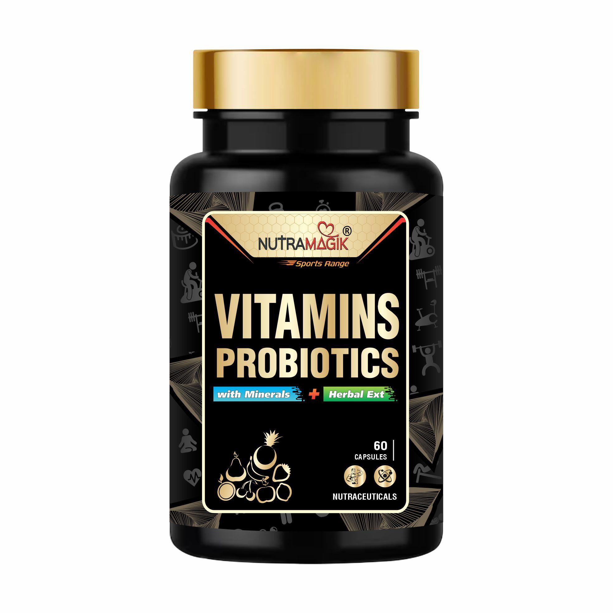 Nutramagik Vitamins and Probiotics with Minerals and Herbal Extracts-60 Capsules