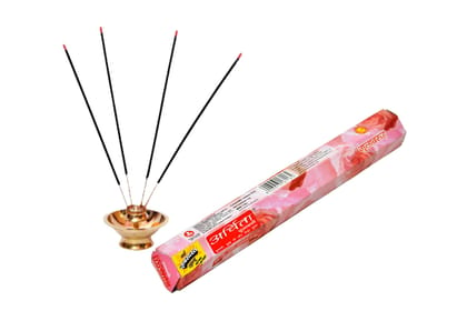 Archita Pooja Batti Incense Sticks with Premium Gulab Roop Aroma - Agarbatti Box of 24