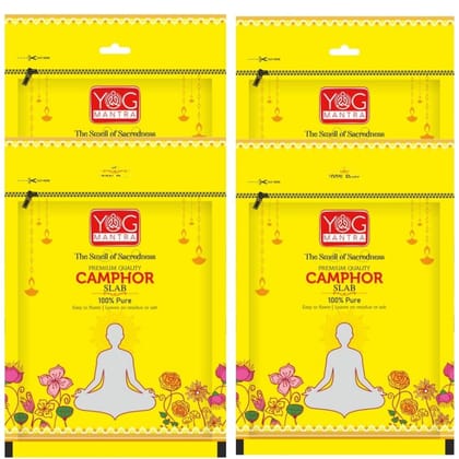 Archita Yog mantra 100% Pure & Organic Camphor Slab | 400 Gms | Non- residue Kapoor | Pooja Essentials | Aromatheraphy (Pack of 4)