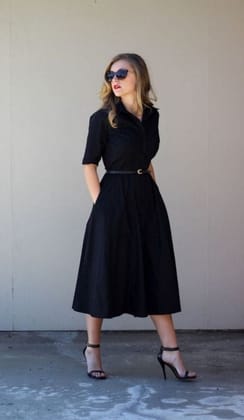 Elchic Classy and Chic Black Cotton Maxi Dress