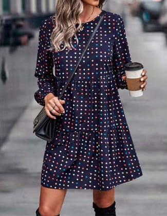 Playful Dots: Women's Keyhole Back Summer Dress