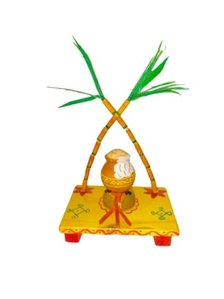 Etikoppaka Handicrafts Wooden Pongal Set