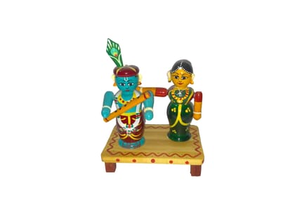 Etikoppaka Wooden Radha Krishna Decorative Item