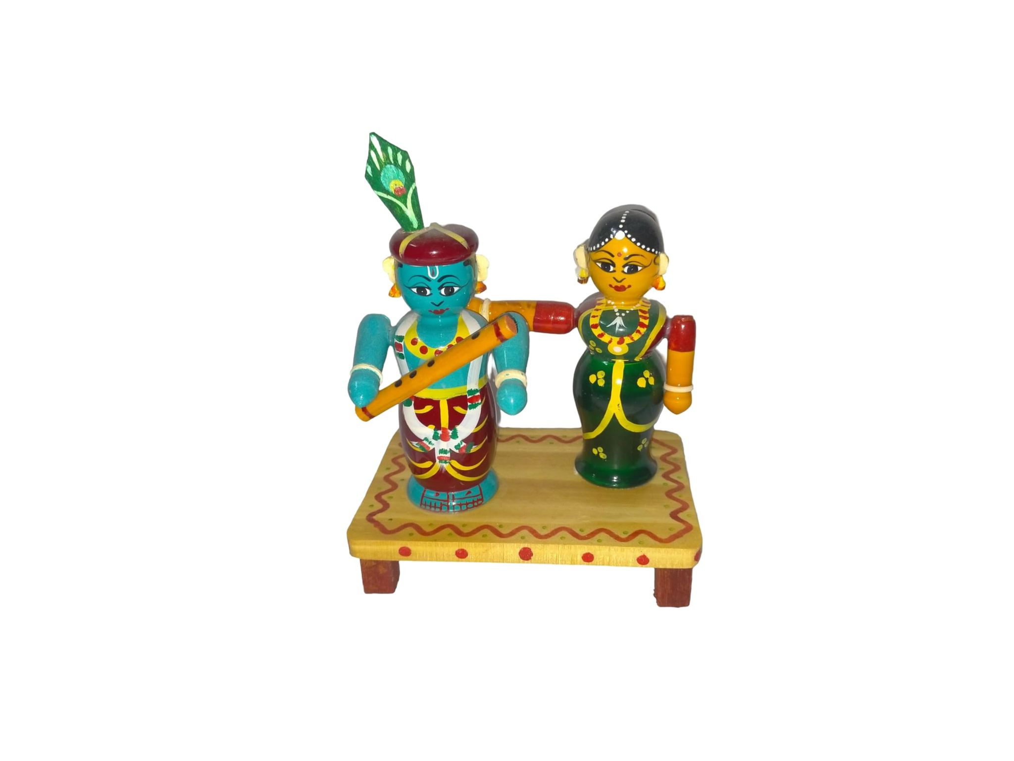 Etikoppaka Wooden Radha Krishna Decorative Item