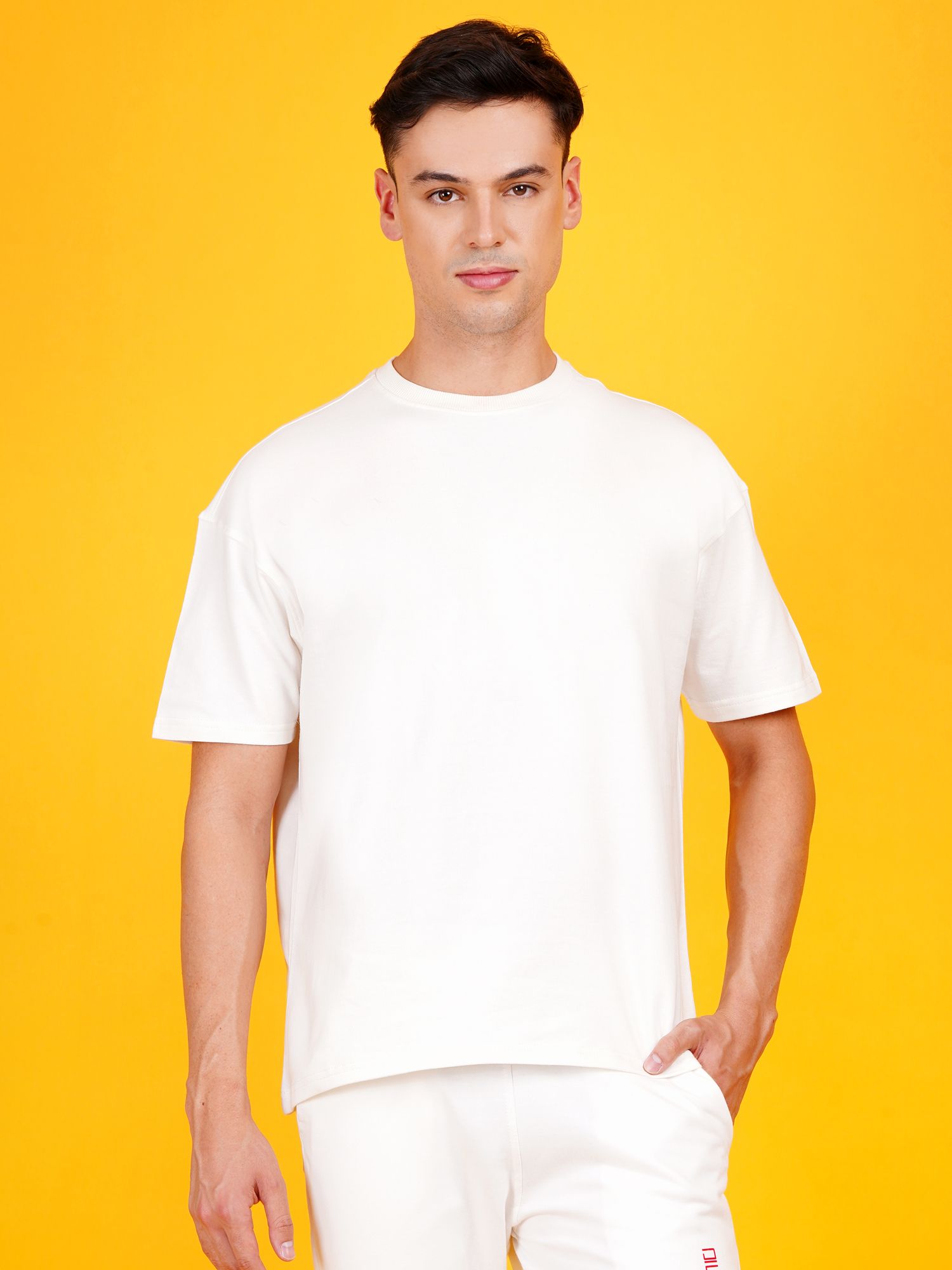 Unisex Heavy GSM Oversized T-Shirt in Off White 1 set