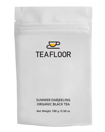 Teafloor Summer Darjeeling Organic Black Tea|Darjeeling Tea|Organic Tea |Taste of Tropical Fruits |No Artificial Flavour |Tea Weight 100gm/3.5 oz