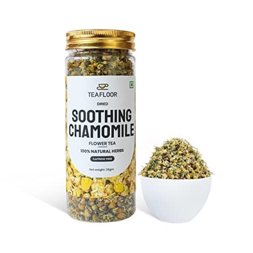 TEAFLOOR Dried Soothing Chamomile: Antioxidant-Rich Chamomile Tea for Increasing Immunity in a Profusion | No caffeine, net Weight: 35 grams | chamomile tea for the perfect night's sleep.|