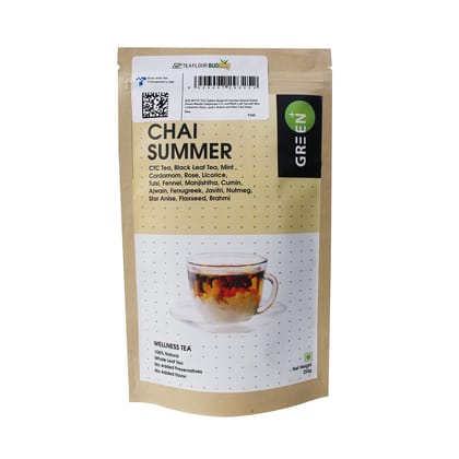 Teafloor Summer Special Herbal Assam Masala Chai (250g , Pack of 1)|Assam CTC Black Tea with Elaichi, Mint , Rose , Ajwain , Manjistha, Tulsi , Ginger, Brahmi |Delicious Flavoured Tea Blend|FSSAI Cerified