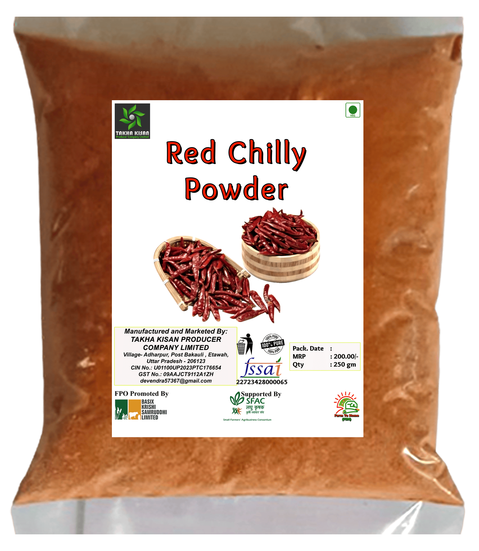 Takha Kisan Red Chilli Powder 250gm