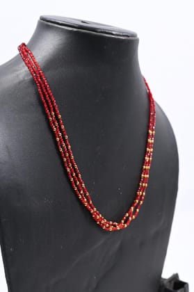  Red and Gold Beaded Necklace