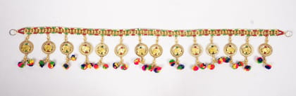  Bridal Waist Chain Belt with Elephant Pendants and Colorful Pom Poms