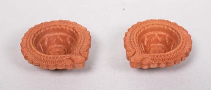 sonchiraiya Earth Clay cart-diyas