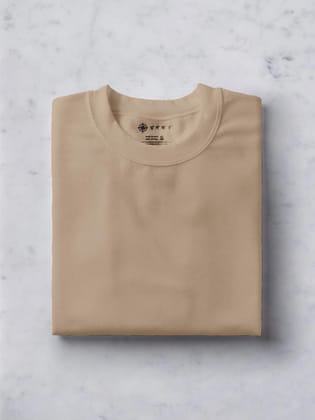 Beige | Plain T shirt