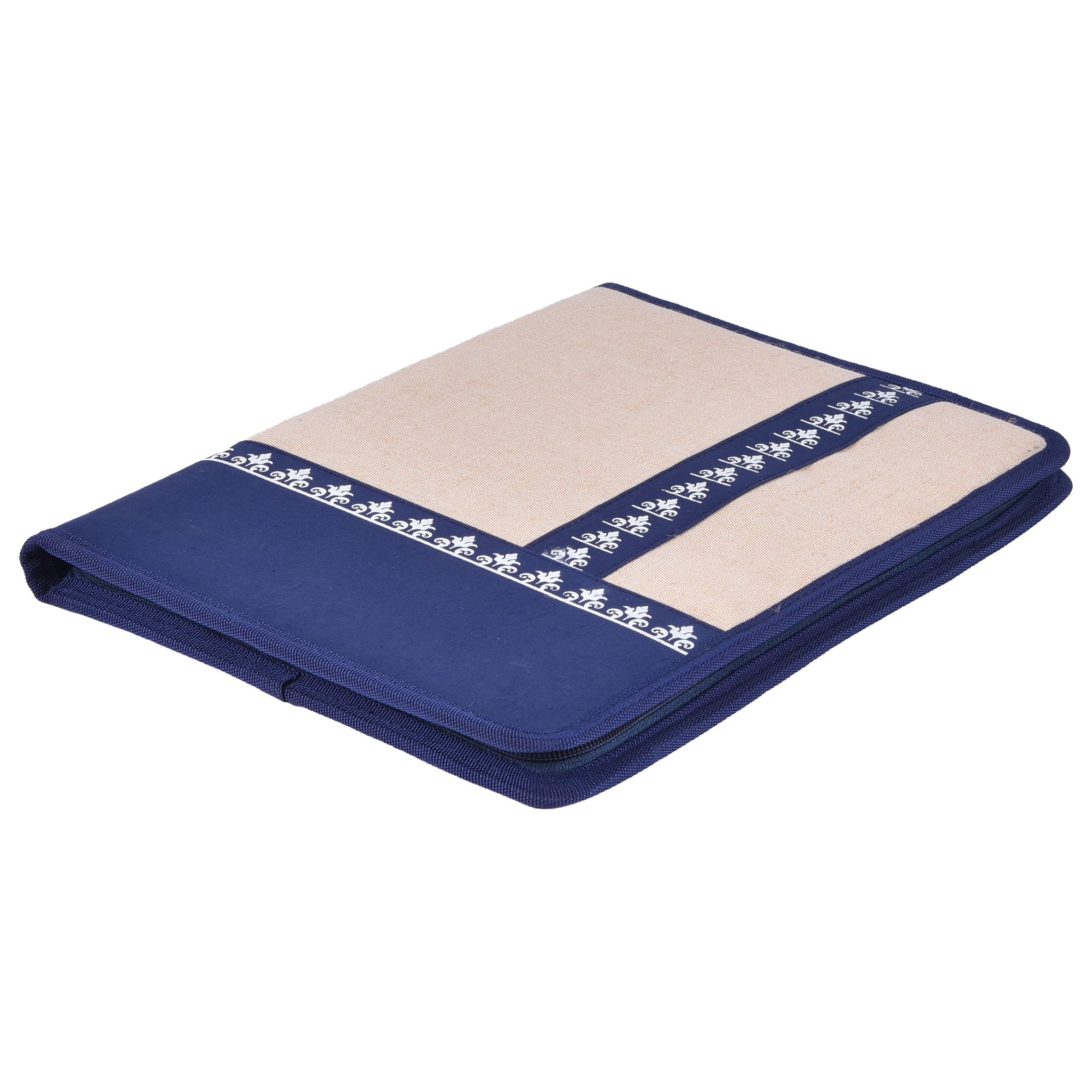 Jute File Indigo with Zip File Folder (PVTG)