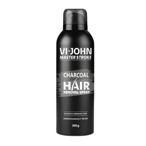 VI-JOHN Master Stroke Painless Charcoal Hair Removal Spray For Chest, Arms and Legs (Men & Women) Spray (200 g)