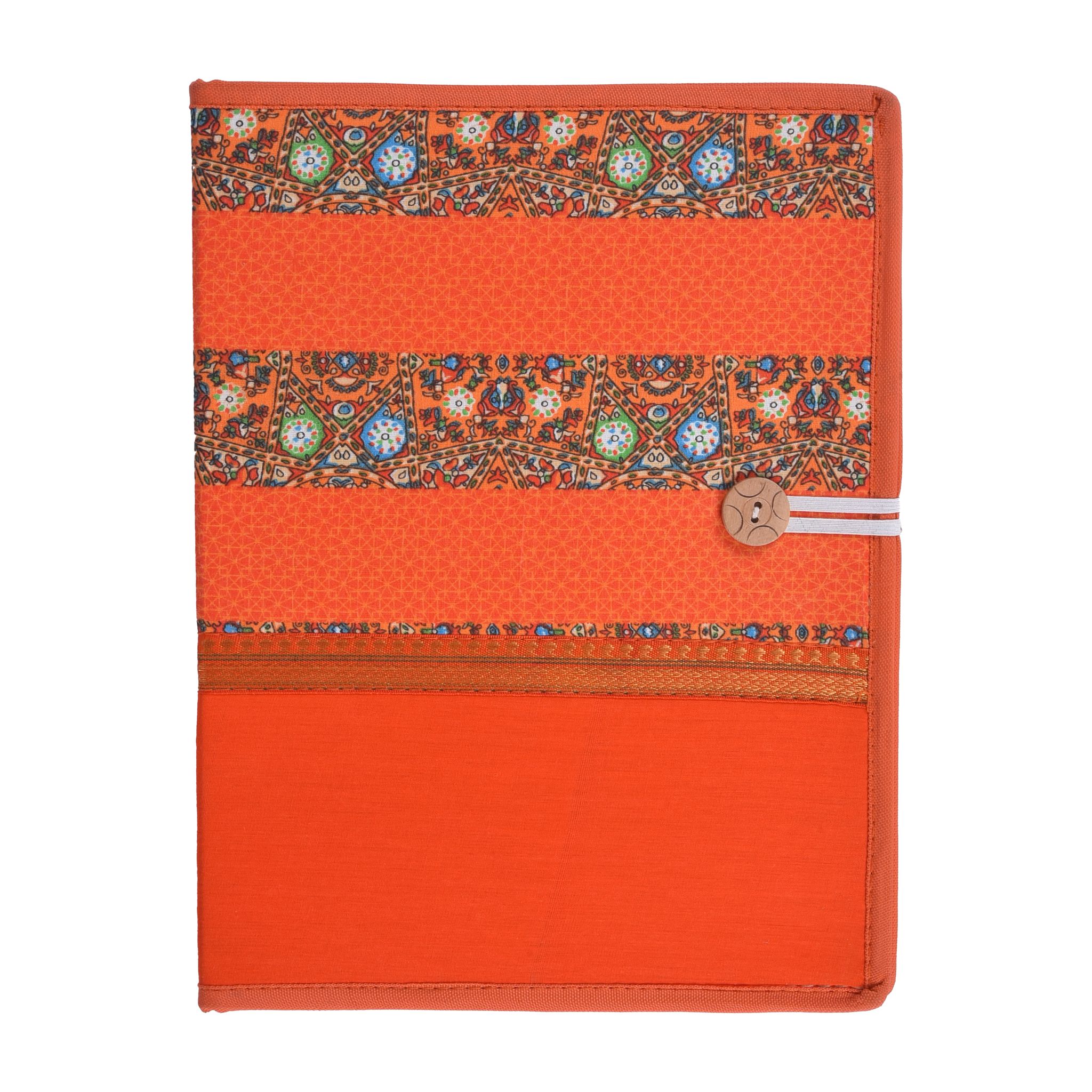 File Folder with Printed Fabric Button (PVTG)